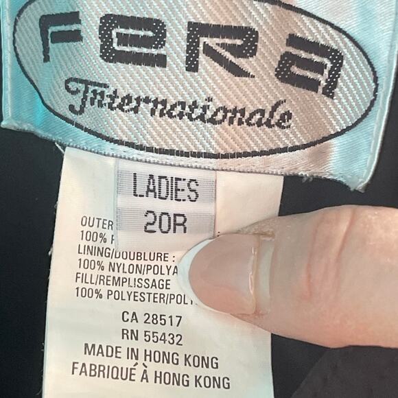 Vintage FERA Internationale Snow Ski Pants Women’s Size 20 R Black Winter Sports - Picture 2 of 8